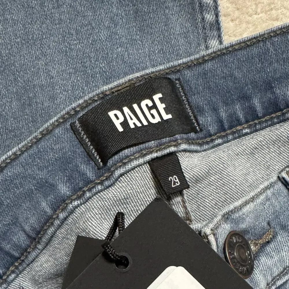 Paige Federal Slim Straight Leg Cartwright Blue Wash Denim Jeans 29 NEW Stretch